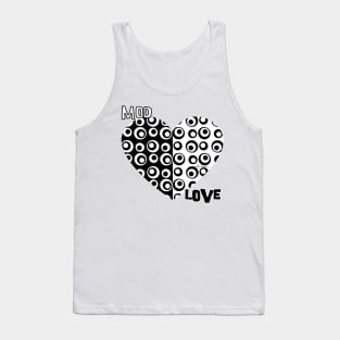 Mod Love Black & White Circles Dots Tank Top